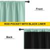 imageNICETOWN Full Shade Curtain Panels Pair of Energy Smart Rod Pocket Blackout Drapes for Guest Room Window Thermal Insulated Guest Room Lined Window DressingSilver Grey 52 x 72 inchAqua Blue