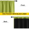 imageNICETOWN Full Shade Curtain Panels Pair of Energy Smart Rod Pocket Blackout Drapes for Guest Room Window Thermal Insulated Guest Room Lined Window DressingSilver Grey 52 x 72 inchFresh Green