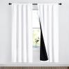 imageNICETOWN Full Shade Curtain Panels Pair of Energy Smart Rod Pocket Blackout Drapes for Guest Room Window Thermal Insulated Guest Room Lined Window DressingSilver Grey 52 x 72 inchPure White