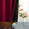 imageNICETOWN Full Shade Curtain Panels Pair of Energy Smart Rod Pocket Blackout Drapes for Guest Room Window Thermal Insulated Guest Room Lined Window DressingSilver Grey 52 x 72 inchWine Red