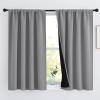 imageNICETOWN Full Shade Curtain Panels Pair of Energy Smart Rod Pocket Blackout Drapes for Guest Room Window Thermal Insulated Guest Room Lined Window DressingSilver Grey 52 x 72 inchSilver Grey