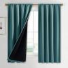 imageNICETOWN Full Shade Curtain Panels Pair of Energy Smart Rod Pocket Blackout Drapes for Guest Room Window Thermal Insulated Guest Room Lined Window DressingSilver Grey 52 x 72 inchSea Teal