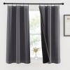 imageNICETOWN Full Shade Curtain Panels Pair of Energy Smart Rod Pocket Blackout Drapes for Guest Room Window Thermal Insulated Guest Room Lined Window DressingSilver Grey 52 x 72 inchGrey