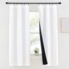 imageNICETOWN Full Shade Curtain Panels Pair of Energy Smart Rod Pocket Blackout Drapes for Guest Room Window Thermal Insulated Guest Room Lined Window DressingSilver Grey 52 x 72 inchPure White