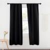 imageNICETOWN Full Shade Curtain Panels Pair of Energy Smart Rod Pocket Blackout Drapes for Guest Room Window Thermal Insulated Guest Room Lined Window DressingSilver Grey 52 x 72 inchBlack