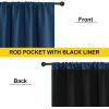 imageNICETOWN Full Shade Curtain Panels Pair of Energy Smart Rod Pocket Blackout Drapes for Guest Room Window Thermal Insulated Guest Room Lined Window DressingSilver Grey 52 x 72 inchMoroccan Blue