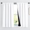 imageNICETOWN Full Shade Curtain Panels Pair of Energy Smart Rod Pocket Blackout Drapes for Guest Room Window Thermal Insulated Guest Room Lined Window DressingSilver Grey 52 x 72 inchPure White