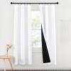 imageNICETOWN Full Shade Curtain Panels Pair of Energy Smart Rod Pocket Blackout Drapes for Guest Room Window Thermal Insulated Guest Room Lined Window DressingSilver Grey 52 x 72 inchPure White