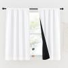 imageNICETOWN Full Shade Curtain Panels Pair of Energy Smart Rod Pocket Blackout Drapes for Guest Room Window Thermal Insulated Guest Room Lined Window DressingSilver Grey 52 x 72 inchPure White