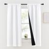 imageNICETOWN Full Shade Curtain Panels Pair of Energy Smart Rod Pocket Blackout Drapes for Guest Room Window Thermal Insulated Guest Room Lined Window DressingSilver Grey 52 x 72 inchPure White