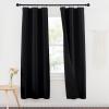 imageNICETOWN Full Shade Curtain Panels Pair of Energy Smart Rod Pocket Blackout Drapes for Guest Room Window Thermal Insulated Guest Room Lined Window DressingSilver Grey 52 x 72 inchBlack