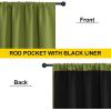 imageNICETOWN Full Shade Curtain Panels Pair of Energy Smart Rod Pocket Blackout Drapes for Guest Room Window Thermal Insulated Guest Room Lined Window DressingSilver Grey 52 x 72 inchOlive Green