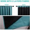 imageNICETOWN Full Shade Curtain Panels Pair of Energy Smart Rod Pocket Blackout Drapes for Guest Room Window Thermal Insulated Guest Room Lined Window DressingSilver Grey 52 x 72 inchPeacock Teal
