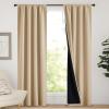 imageNICETOWN Full Shade Curtain Panels Pair of Energy Smart Rod Pocket Blackout Drapes for Guest Room Window Thermal Insulated Guest Room Lined Window DressingSilver Grey 52 x 72 inchBiscotti Beige