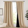 imageNICETOWN Full Shade Curtain Panels Pair of Energy Smart Rod Pocket Blackout Drapes for Guest Room Window Thermal Insulated Guest Room Lined Window DressingSilver Grey 52 x 72 inchBiscotti Beige
