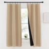 imageNICETOWN Full Shade Curtain Panels Pair of Energy Smart Rod Pocket Blackout Drapes for Guest Room Window Thermal Insulated Guest Room Lined Window DressingSilver Grey 52 x 72 inchBiscotti Beige