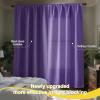imageNICETOWN Full Shade Curtain Panels Pair of Energy Smart Rod Pocket Blackout Drapes for Guest Room Window Thermal Insulated Guest Room Lined Window DressingSilver Grey 52 x 72 inchLilac Purple