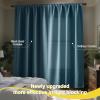 imageNICETOWN Full Shade Curtain Panels Pair of Energy Smart Rod Pocket Blackout Drapes for Guest Room Window Thermal Insulated Guest Room Lined Window DressingSilver Grey 52 x 72 inchSmoky Blue