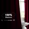 imageNICETOWN Full Shade Curtain Panels Pair of Energy Smart Rod Pocket Blackout Drapes for Guest Room Window Thermal Insulated Guest Room Lined Window DressingSilver Grey 52 x 72 inchWine Red