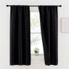 imageNICETOWN Full Shade Curtain Panels Pair of Energy Smart Rod Pocket Blackout Drapes for Guest Room Window Thermal Insulated Guest Room Lined Window DressingSilver Grey 52 x 72 inchBlack