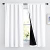 imageNICETOWN Full Shade Curtain Panels Pair of Energy Smart Rod Pocket Blackout Drapes for Guest Room Window Thermal Insulated Guest Room Lined Window DressingSilver Grey 52 x 72 inchPure White