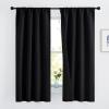 imageNICETOWN Full Shade Curtain Panels Pair of Energy Smart Rod Pocket Blackout Drapes for Guest Room Window Thermal Insulated Guest Room Lined Window DressingSilver Grey 52 x 72 inchBlack