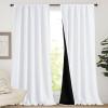 imageNICETOWN Full Shade Curtain Panels Pair of Energy Smart Rod Pocket Blackout Drapes for Guest Room Window Thermal Insulated Guest Room Lined Window DressingSilver Grey 52 x 72 inchPure White