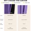 imageNICETOWN Full Shade Curtain Panels Pair of Energy Smart Rod Pocket Blackout Drapes for Guest Room Window Thermal Insulated Guest Room Lined Window DressingSilver Grey 52 x 72 inchLilac Purple