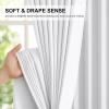 imageNICETOWN Full Shade Curtain Panels Pair of Energy Smart Rod Pocket Blackout Drapes for Guest Room Window Thermal Insulated Guest Room Lined Window DressingSilver Grey 52 x 72 inchPure White