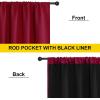 imageNICETOWN Full Shade Curtain Panels Pair of Energy Smart Rod Pocket Blackout Drapes for Guest Room Window Thermal Insulated Guest Room Lined Window DressingSilver Grey 52 x 72 inchWine Red