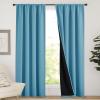 imageNICETOWN Full Shade Curtain Panels Pair of Energy Smart Rod Pocket Blackout Drapes for Guest Room Window Thermal Insulated Guest Room Lined Window DressingSilver Grey 52 x 72 inchTeal Blue