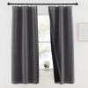 imageNICETOWN Full Shade Curtain Panels Pair of Energy Smart Rod Pocket Blackout Drapes for Guest Room Window Thermal Insulated Guest Room Lined Window DressingSilver Grey 52 x 72 inchGrey