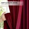 imageNICETOWN Full Shade Curtain Panels Pair of Energy Smart Rod Pocket Blackout Drapes for Guest Room Window Thermal Insulated Guest Room Lined Window DressingSilver Grey 52 x 72 inchWine Red