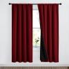 imageNICETOWN Full Shade Curtain Panels Pair of Energy Smart Rod Pocket Blackout Drapes for Guest Room Window Thermal Insulated Guest Room Lined Window DressingSilver Grey 52 x 72 inchBurgundy Red