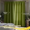 imageNICETOWN Full Shade Curtain Panels Pair of Energy Smart Rod Pocket Blackout Drapes for Guest Room Window Thermal Insulated Guest Room Lined Window DressingSilver Grey 52 x 72 inchOlive Green