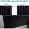 imageNICETOWN Full Shade Curtain Panels Pair of Energy Smart Rod Pocket Blackout Drapes for Guest Room Window Thermal Insulated Guest Room Lined Window DressingSilver Grey 52 x 72 inchBlack