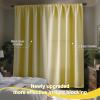 imageNICETOWN Full Shade Curtain Panels Pair of Energy Smart Rod Pocket Blackout Drapes for Guest Room Window Thermal Insulated Guest Room Lined Window DressingSilver Grey 52 x 72 inchPaler Yellow