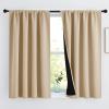 imageNICETOWN Full Shade Curtain Panels Pair of Energy Smart Rod Pocket Blackout Drapes for Guest Room Window Thermal Insulated Guest Room Lined Window DressingSilver Grey 52 x 72 inchBiscotti Beige