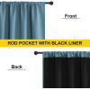 imageNICETOWN Full Shade Curtain Panels Pair of Energy Smart Rod Pocket Blackout Drapes for Guest Room Window Thermal Insulated Guest Room Lined Window DressingSilver Grey 52 x 72 inchSmoky Blue