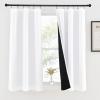 imageNICETOWN Full Shade Curtain Panels Pair of Energy Smart Rod Pocket Blackout Drapes for Guest Room Window Thermal Insulated Guest Room Lined Window DressingSilver Grey 52 x 72 inchPure White