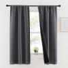 imageNICETOWN Full Shade Curtain Panels Pair of Energy Smart Rod Pocket Blackout Drapes for Guest Room Window Thermal Insulated Guest Room Lined Window DressingSilver Grey 52 x 72 inchGrey