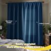 imageNICETOWN Full Shade Curtain Panels Pair of Energy Smart Rod Pocket Blackout Drapes for Guest Room Window Thermal Insulated Guest Room Lined Window DressingSilver Grey 52 x 72 inchMoroccan Blue