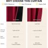 imageNICETOWN Full Shade Curtain Panels Pair of Energy Smart Rod Pocket Blackout Drapes for Guest Room Window Thermal Insulated Guest Room Lined Window DressingSilver Grey 52 x 72 inchWine Red