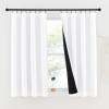 imageNICETOWN Full Shade Curtain Panels Pair of Energy Smart Rod Pocket Blackout Drapes for Guest Room Window Thermal Insulated Guest Room Lined Window DressingSilver Grey 52 x 72 inchPure White