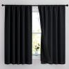 imageNICETOWN Full Shade Curtain Panels Pair of Energy Smart Rod Pocket Blackout Drapes for Guest Room Window Thermal Insulated Guest Room Lined Window DressingSilver Grey 52 x 72 inchBlack