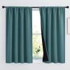 imageNICETOWN Full Shade Curtain Panels Pair of Energy Smart Rod Pocket Blackout Drapes for Guest Room Window Thermal Insulated Guest Room Lined Window DressingSilver Grey 52 x 72 inchSea Teal