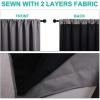 imageNICETOWN Full Shade Curtain Panels Pair of Energy Smart Rod Pocket Blackout Drapes for Guest Room Window Thermal Insulated Guest Room Lined Window DressingSilver Grey 52 x 72 inchGrey