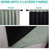 imageNICETOWN Full Shade Curtain Panels Pair of Energy Smart Rod Pocket Blackout Drapes for Guest Room Window Thermal Insulated Guest Room Lined Window DressingSilver Grey 52 x 72 inchGreyish Green