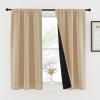 imageNICETOWN Full Shade Curtain Panels Pair of Energy Smart Rod Pocket Blackout Drapes for Guest Room Window Thermal Insulated Guest Room Lined Window DressingSilver Grey 52 x 72 inchBiscotti Beige