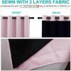 imageNICETOWN 100 Blackout Room Warming Lined Curtains Totally Darkness Drapes Thermal Insulated Drapes for Daughters Nursery Lavender Pink 1 Pair 52 inches Width x 63 inches Length Each Panel